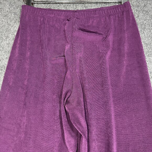 Chicos Travelers Pants Womens Small Purple Stretch Flat Front Straight Pull On - Picture 7 of 7